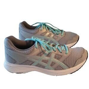 Asics Gel contend 5 Running Shoes Women's Size 9 Gray Teal  Sneakers